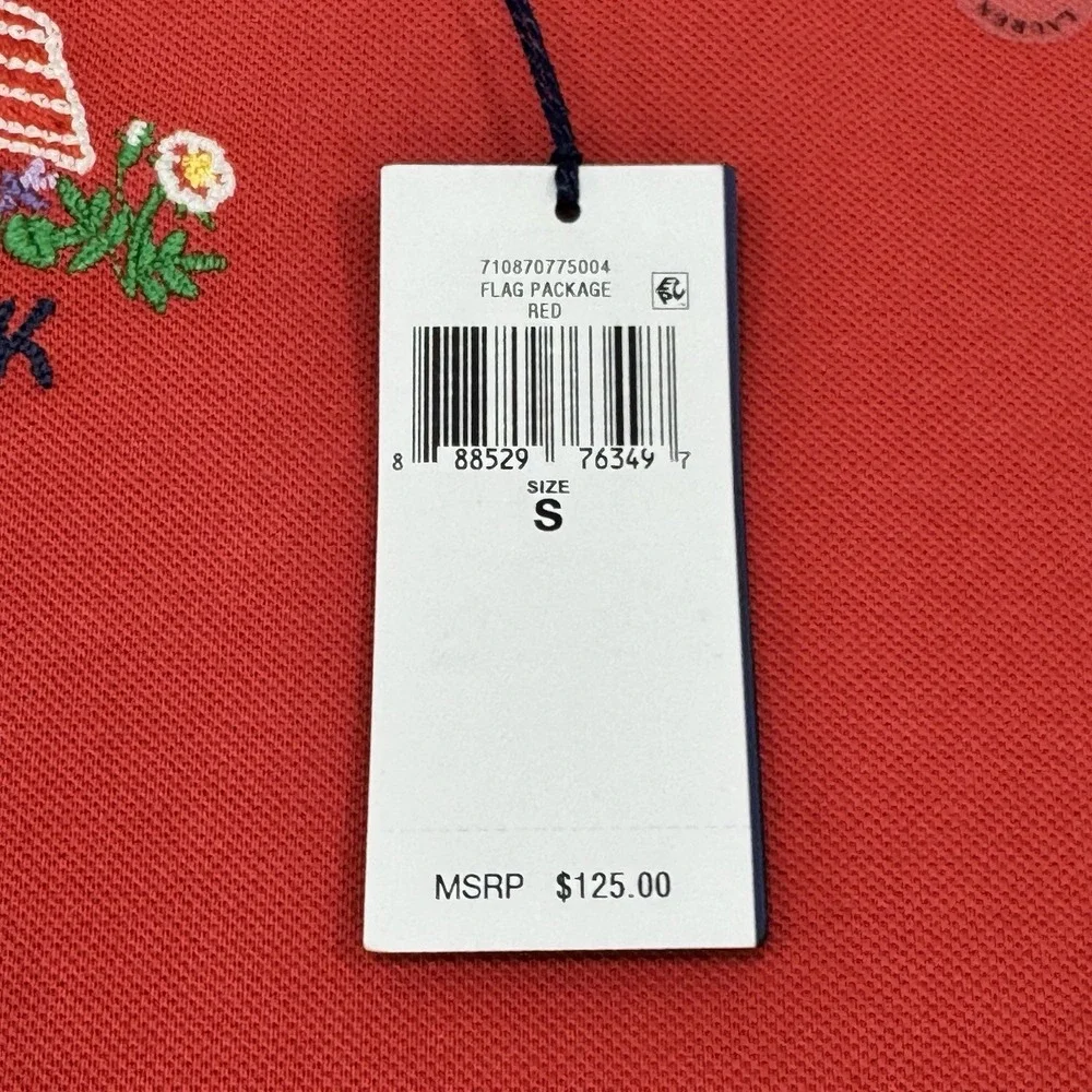 Polo Ralph Lauren Polo Shirt Men's Small Classic Fit Embroidered American Flag